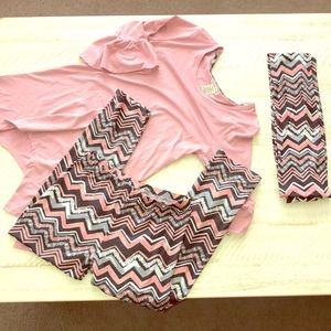 Girl set long sleeve shirt and leggings set🌸